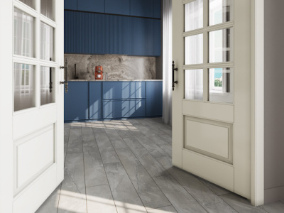 Замковый ламинат 100% натуральный, состоит из осины и березы 50/50, толщина 8 мм., водостойкий (72 часа защиты от воды), 34 класс износостойкости/AC6, ударопрочный. Структура S мягкая структура